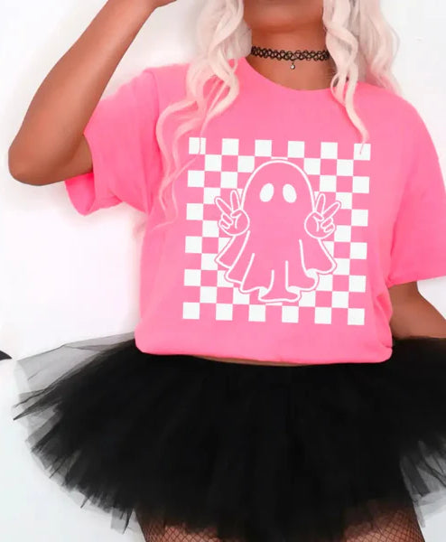 Checkered Ghost White