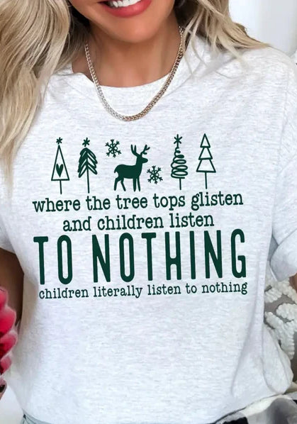 Children listen ... to nothing (green)