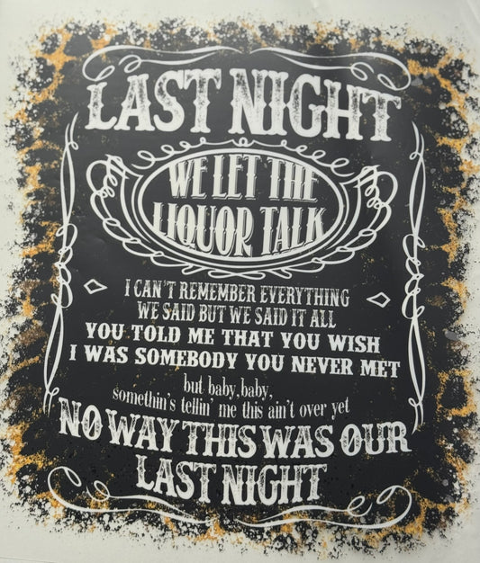Last Night..